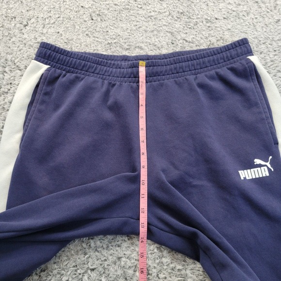 Puma Pants Men Extra Large Blue Joggers Sweatpants Lounge Athleisure Normcore - Picture 6 of 9